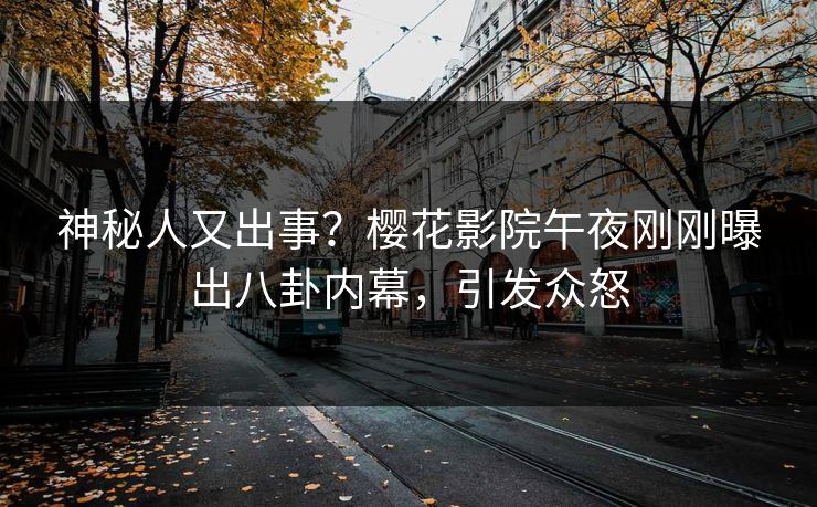 神秘人又出事？樱花影院午夜刚刚曝出八卦内幕，引发众怒